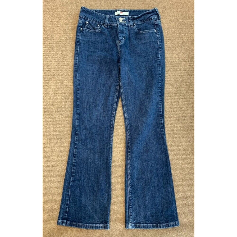 Levis 526 Jeans Womens 28x30 Mid Rise Slender Bootcut Flap Pocket Stretch Denim